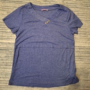 3 For $21 Purple/Blue V-Neck Nursing Women's Top